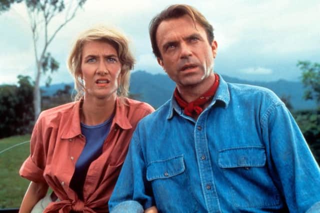 Laura Dern was 23 and Sam Neill was 44 when they starred together in Jurassic Park (Photo: Universal Pictures)