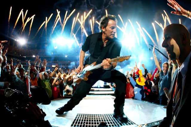 Bruce Springsteen and the E Street Band at the halftime show during Super Bowl XLIII in 2009 (Photo: Jamie Squire/Getty Images)