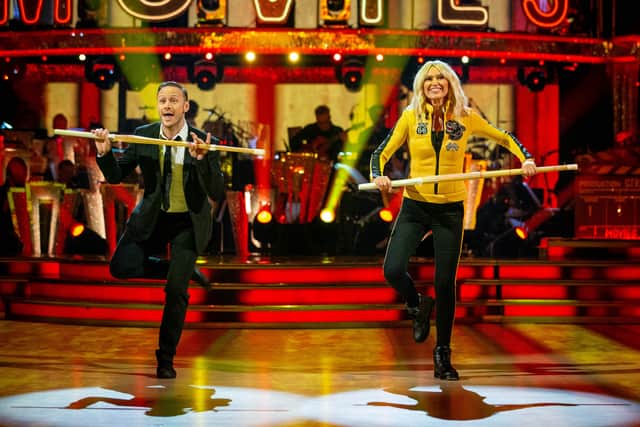 Kevin Clifton and Anneka Rice during a rehearsal for the BBC1 dance contest Strictly Come Dancing (Photo: PA/BBC)