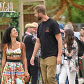 Vick Hope and Calvin Harris seen at Chelsea Flower Show (Pic: WireImage/Getty)