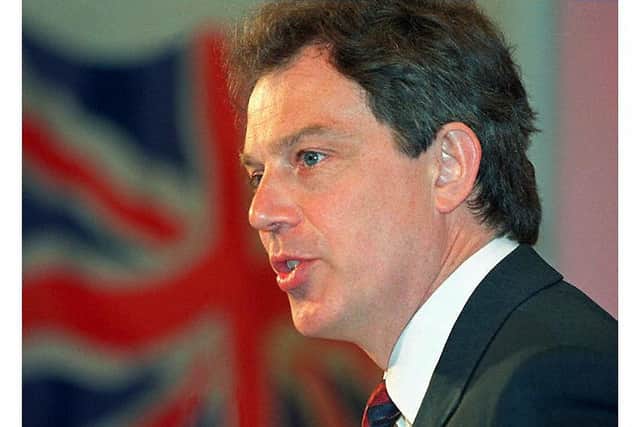 Tony Blair, leader of the Labour Party at the time (Photo: DAVID THOMSON/AFP via Getty Images)