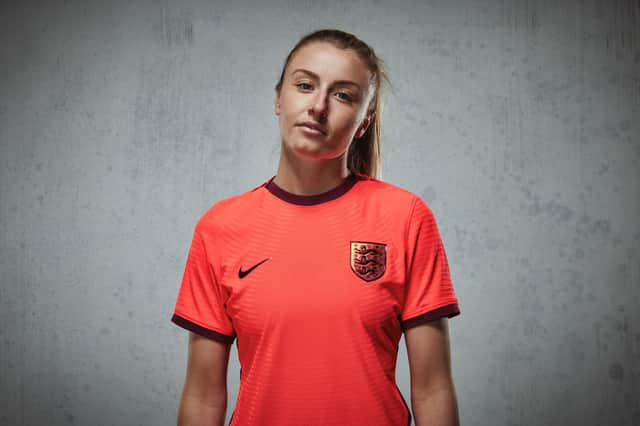 Women’s England 2022 Euro Away shirt, replete with iridescent badge