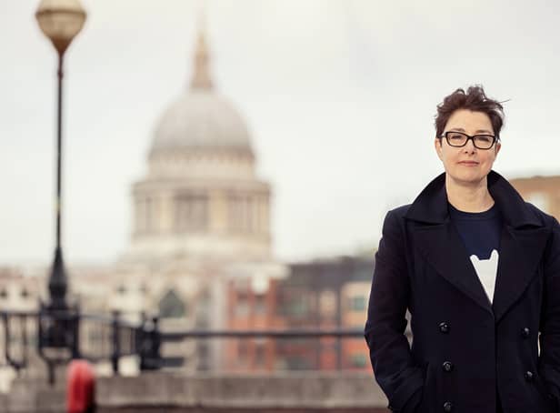 <p>Sue Perkins on Who Do You Think Are?</p>