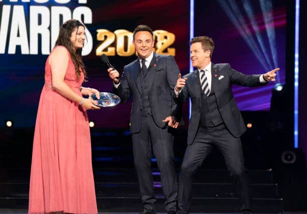 Ant and Dec hosted The Awards and presented Charlotte Wookey the Breakthrough prize (Pic:Getty)