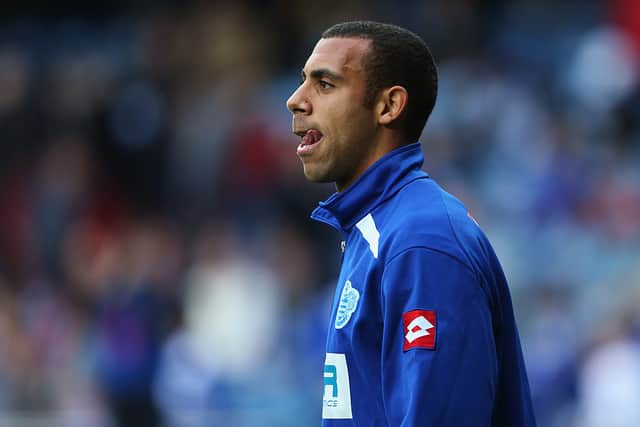 Anton Ferdinand of Queens Park Rangers looks thoughtful prior to the Barclays Premier League match between Queens Park Rangers and Everton at Loftus Road on October 21, 2012 in London, England.  (Photo by Scott Heavey/Getty Images)