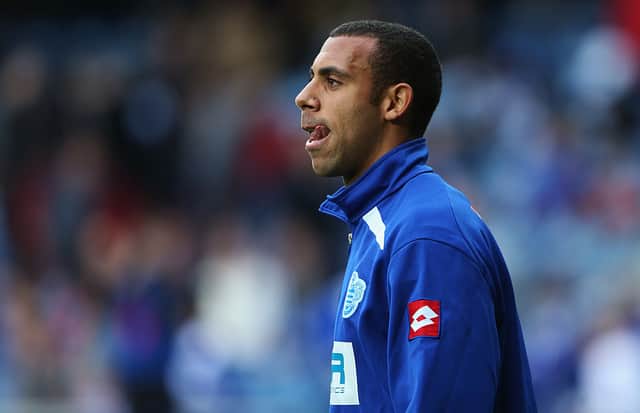 Anton Ferdinand of Queens Park Rangers looks thoughtful prior to the Barclays Premier League match between Queens Park Rangers and Everton at Loftus Road on October 21, 2012 in London, England.  (Photo by Scott Heavey/Getty Images)