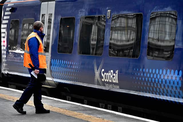 ScotRail trains operated by Abellio arrive and depart for Glasgow Central station  (Photo by Jeff J Mitchell/Getty Images)