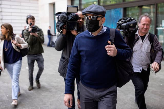 PC Deniz Jaffer departs The City of Westminster Magistrates Court on May 27, 2021 in London, England (Photo by Rob Pinney/Getty Images)