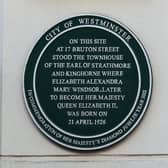 One of the two plaques that marks the birthplace of Queen Elizabeth II (Pic: Chris Ratcliffe/Getty Images) 