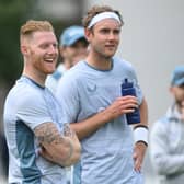 Ben Stokes and Stuart Broad in training ahead of Test match this Thursday