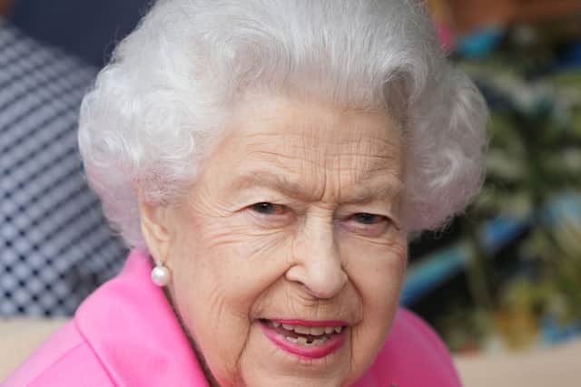 Queen Elizabeth II visits The Chelsea Flower Show 2022 at the Royal Hospital Chelsea on May 23, 2022 in London, England (Photo by James Whatling - WPA Pool/Getty Images)
