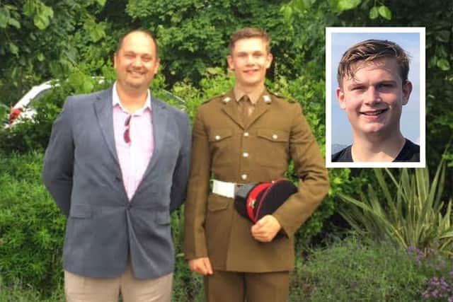 Ben (right) next to Chris (left) had previously attended a military boarding college and his studies were being sponsored by the British Army. 