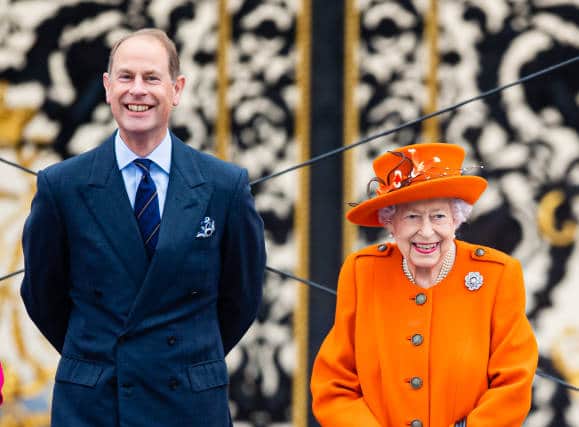 Prince Edward and Her Majesty at Commonwealth Games Relay (Pic:Getty)