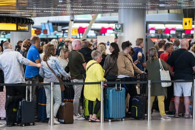 Airports are in charge of security, while airlines are in control of check-in and baggage drop areas (image: AFP/Getty Images)