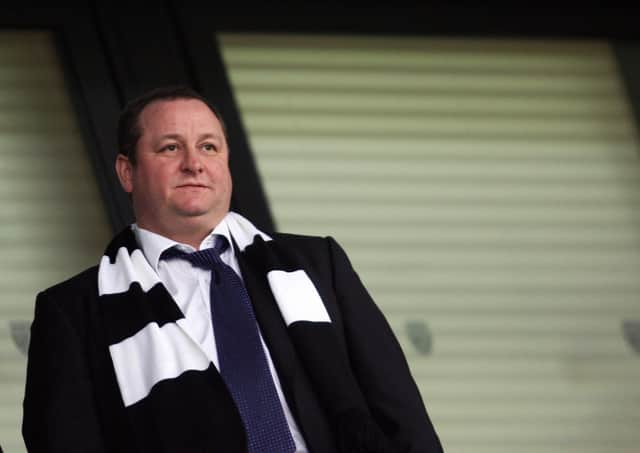 Newcastle United’s former owner Mike Ashley is pictured in the stands before the game against West Bromwich Albion during their Premiership football match at The Hawthorns in Birmingham, on February 7, 2009.