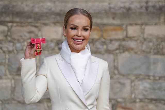 Katie Piper receiving her OBE in February 2022 (Pic: Getty Images)