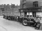 People in south London queue for food during the potato shortage of 1947 (Getty Images)