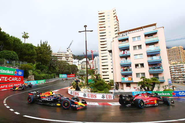 Carlos Sainz, Sergio Perez and Max Verstappen in Monaco