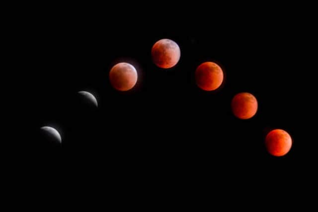 <p>Blood moon eclipse (Pic:Long Visual Press/Universal Image/Getty)</p>