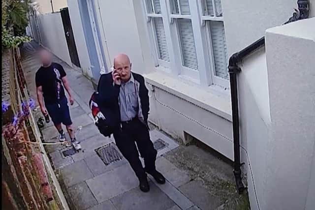 Steven Bouquet caught on CCTV