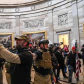 Supporters of Donald Trump enter the US Capitol’s Rotunda on January 6, 2021, in Washington, DC (AFP via Getty Images)