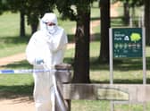 The Metropolitan Police have launched an investigation after the body of a man was found on fire in a London park. (Credit: PA) 