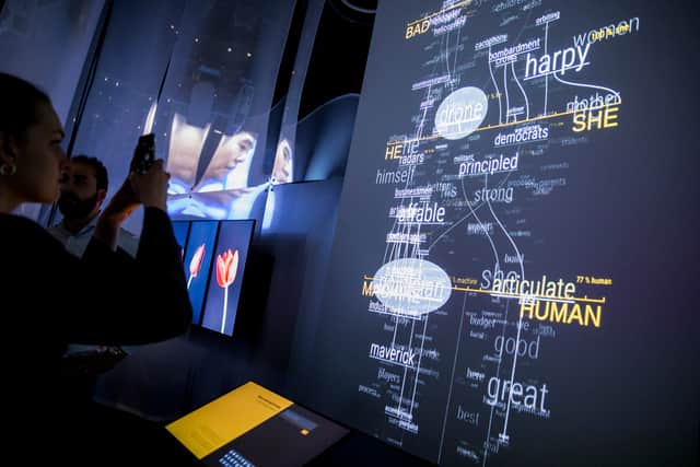 AI: More than Human exhibition at the Barbican Curve Gallery in London (Pic: Getty Images for Barbican Centre)