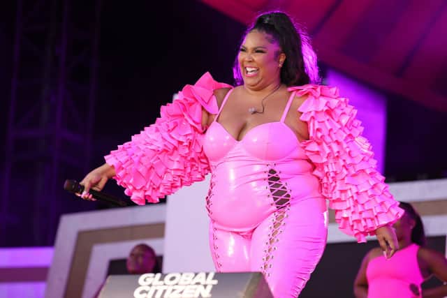 Lizzo performs onstage during Global Citizen Live, New York on September 25, 2021 in New York City. (Photo by Theo Wargo/Getty Images for Global Citizen)