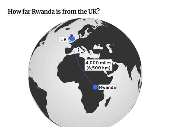 Rwanda is located over 4,000 miles from the UK in central Africa (Pic: NationalWorld/ Kim Mogg)