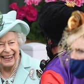 Queen Elizabeth II at Royal Ascot 2021.