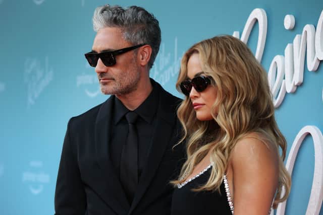 Rita Ora and Taika Waititi attend the Australian premiere of Being The Ricardos at the Hayden Orpheum Picture Palace on December 15, 2021 in Sydney, Australia. (Photo by Lisa Maree Williams/Getty Images)