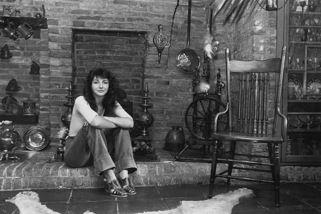 English singer-songwriter and musician Kate Bush at her family's home in East Wickham, London, 26th September 1978. (Photo by Chris Moorhouse/Evening Standard/Hulton Archive/Getty Images)