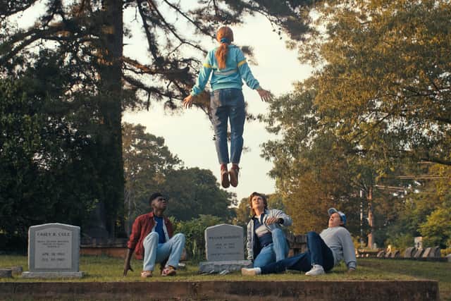 Max is ultimately saved by her friends after they play the song in her headphones (Photo: Netflix)