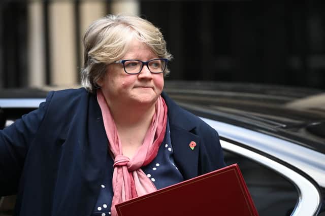 Secretary of State for Work and Pensions, Dr Thérèse Coffey arrives for a cabinet meeting at 10 Downing Street on November 11, 2021 in London, England. (Photo by Leon Neal/Getty Images)