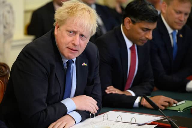 Boris Johnson addresses his Cabinet ahead of the weekly Cabinet meeting in Downing Street on June 07, 2022 in London, England (Photo by Leon Neal - WPA Pool/Getty Images)