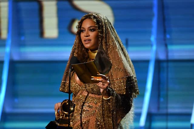 Beyoncé collecting her Grammy for Lemonade in 2017 (Pic: Getty Images)