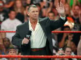 Vince McMahon appears in the ring during a WWE Monday Night Raw show (Pic: Getty Images)