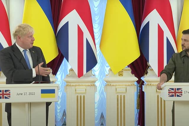 Boris Johnson has made a surprise second visit to Ukraine, after touching down in Kyiv. (Credit: NationalWorld) 