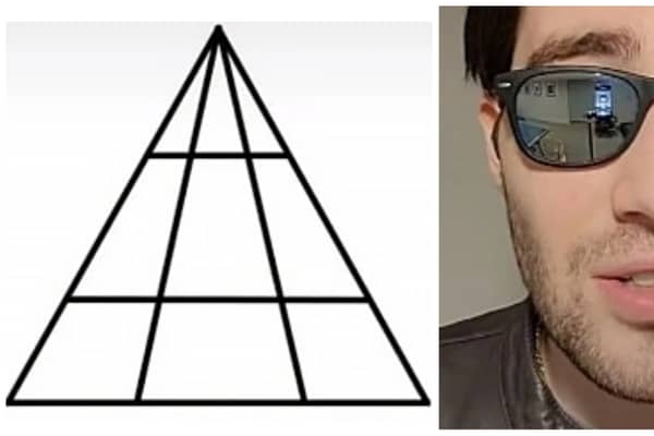 TikTok personality Hectic Nick shared the trangle illusion online and it quickly went viral. Photo: TikTok/hecticnick