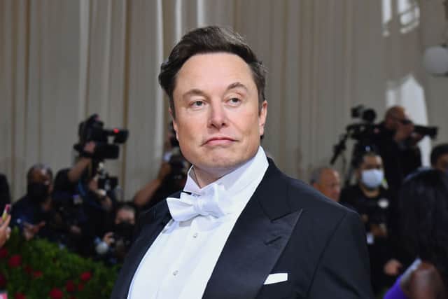 Elon Musk arrives for the 2022 Met Gala at the Metropolitan Museum of Art on May 2, 2022, in New York (Photo by ANGELA WEISS/AFP via Getty Images)