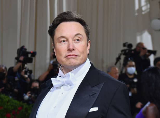 <p>Elon Musk arrives for the 2022 Met Gala at the Metropolitan Museum of Art on May 2, 2022, in New York (Photo by ANGELA WEISS/AFP via Getty Images)</p>