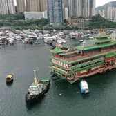Hong Kong’s famous Jumbo floating restaurant was towed away in mid-June (image: AFP/Getty Images)