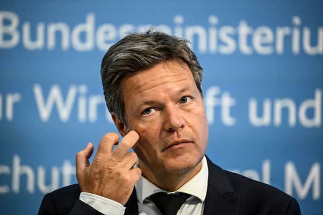 Germany’s economics and climate protection minister Robert Habeck has revealed the country was moving a step closer to gas rationing (image: AFP/Getty Images)
