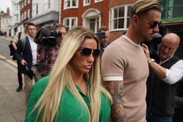 Katie Price was sentenced to an 18-month community order with 150 hours of community service (Photo: PA)