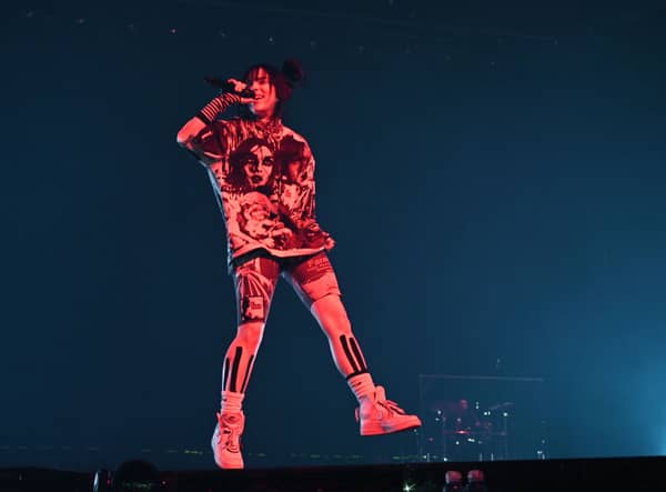 Billie Eilish performs at AO Arena on June 07, 2022 in Manchester, England. (Photo by Shirlaine Forrest/Getty Images for Live Nation UK)