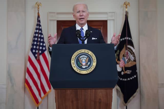 US President Joe Biden said it was a “sad day” for the US after the Roe v Wade decision was overturned. (Credit: Getty Images)