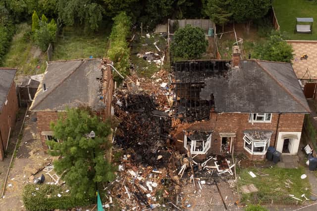 The explosion destroyed a mid-terraced property in the Kingstanding area of Birmingham (Photo: PA)