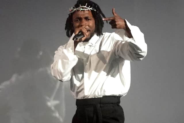 Kendrick Lamar wore a crown of thorns during his performance (Photo: PA)