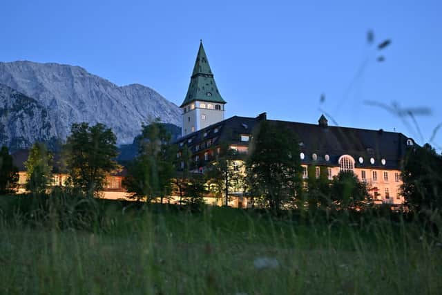A general view of Schloss Elmau on the first day of the three-day G7 summit (Photo by Thomas Lohnes/Getty Images)