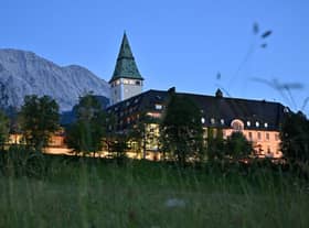 A general view of Schloss Elmau on the first day of the three-day G7 summit (Photo by Thomas Lohnes/Getty Images)